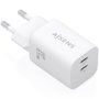 Aisens Cargador GaN 65W 2xUSB-C Blanco A110-1029